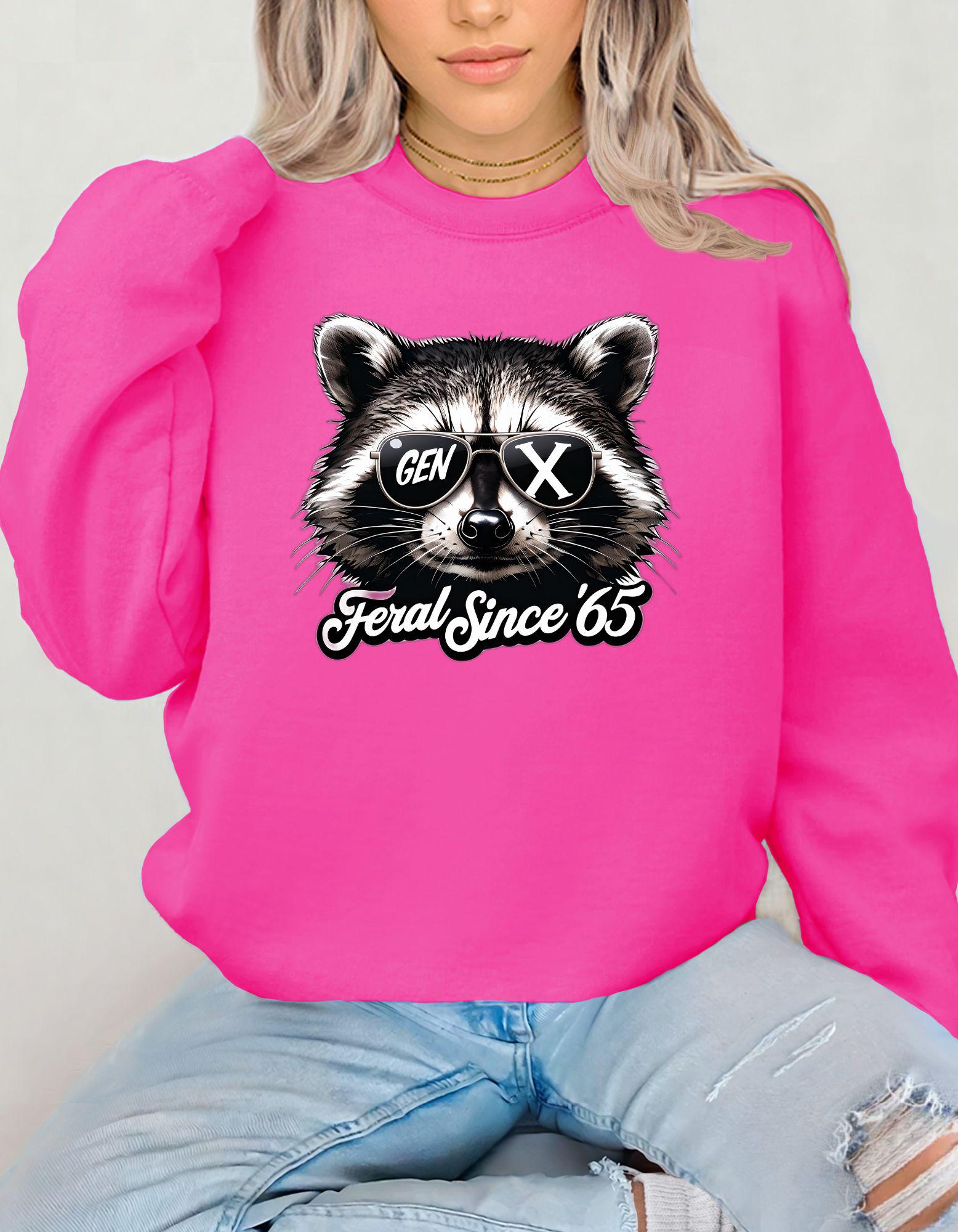 Gen X Birthday, Sweatshirt For Men and Women Born in the 60s and 70s, Funny Nostalgia Shirt, Gift for Mom or Dad, Feral Generation