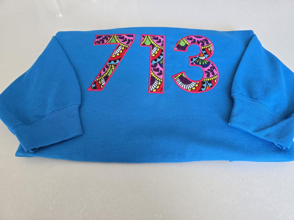 Custom Area Code Embroidered Sweatshirt, Personalized City Pride Shirt, Gift for Him/Her