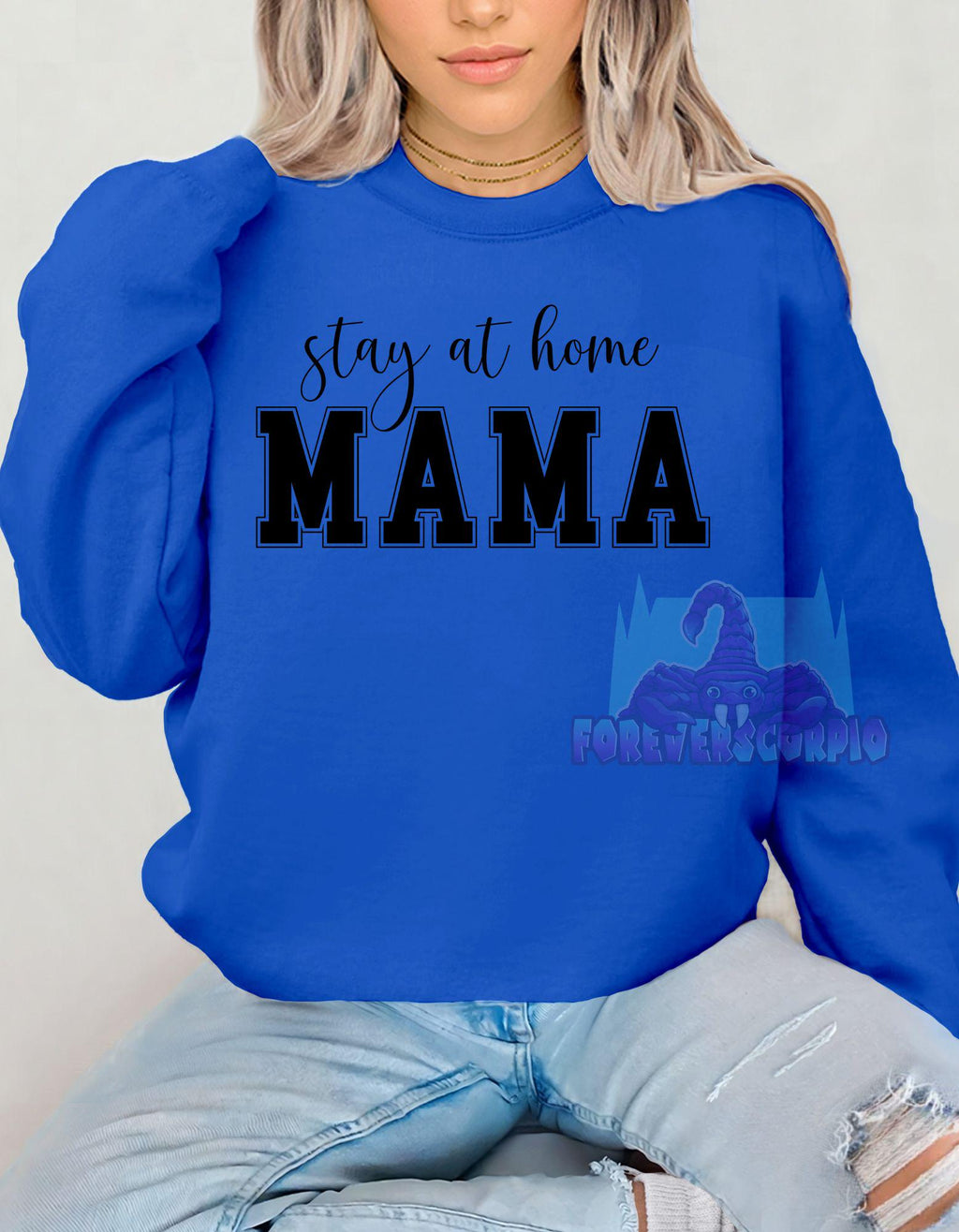 Stay at Home Mama Sweatshirt | Funny Mom Life Pullover | Cozy Mom Humor Shirt | Cute Gift for Stay at Home Moms