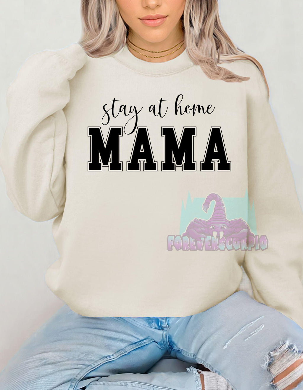 Stay at Home Mama Sweatshirt | Funny Mom Life Pullover | Cozy Mom Humor Shirt | Cute Gift for Stay at Home Moms