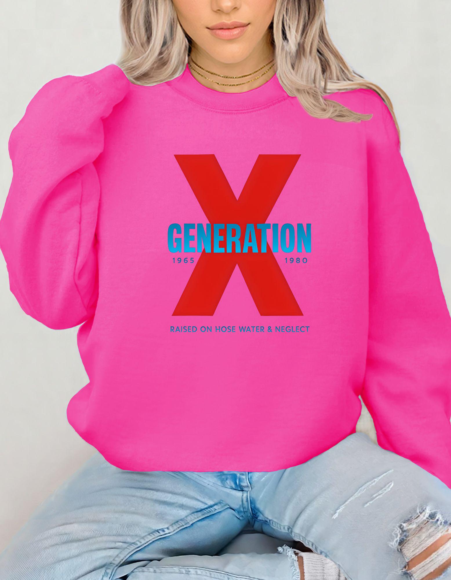 Generation X Sweatshirt | Funny Retro Crewneck for Men  Women Born 1965–1980 | Gen X Nostalgia Shirt