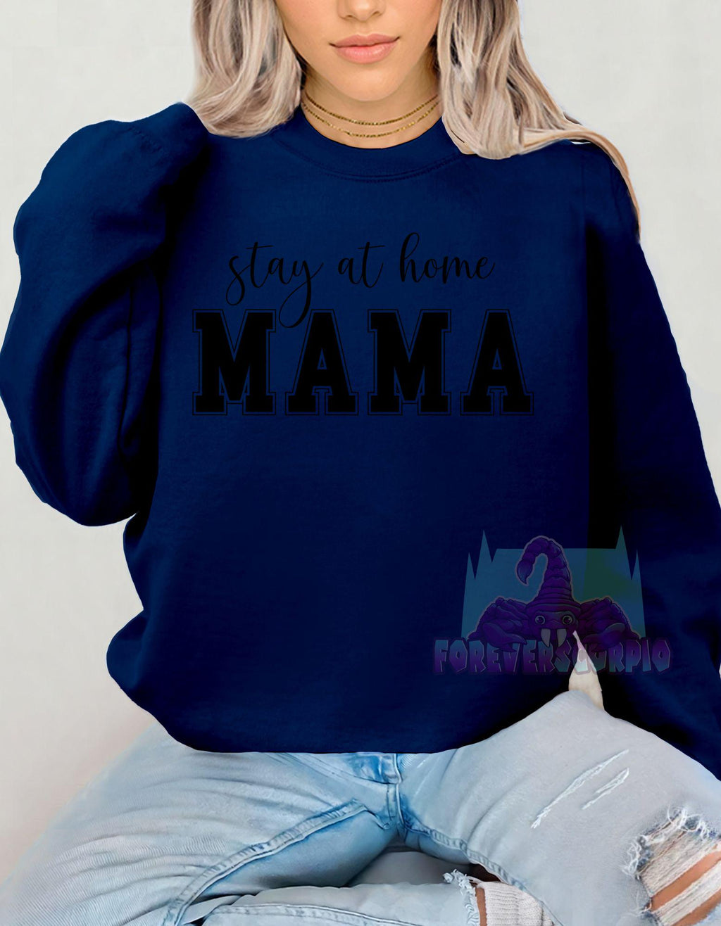 Stay at Home Mama Sweatshirt | Funny Mom Life Pullover | Cozy Mom Humor Shirt | Cute Gift for Stay at Home Moms