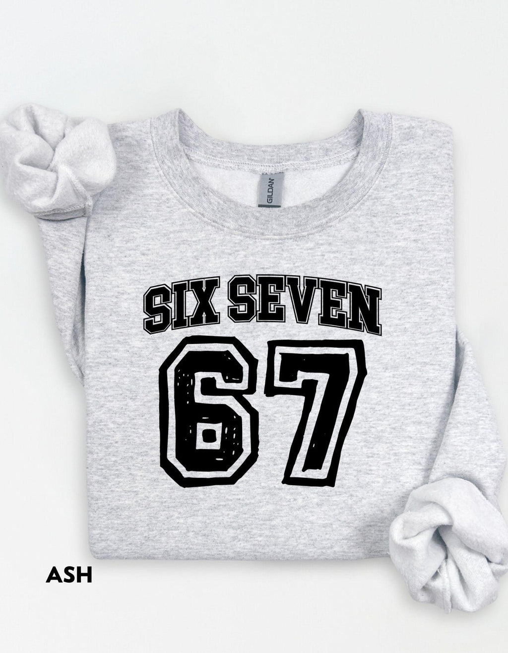 Six Seven, Funny Viral TikTok Shirt, 67 Crewneck, Unisex Graphic Sweatshirt, Trendy Meme Shirt