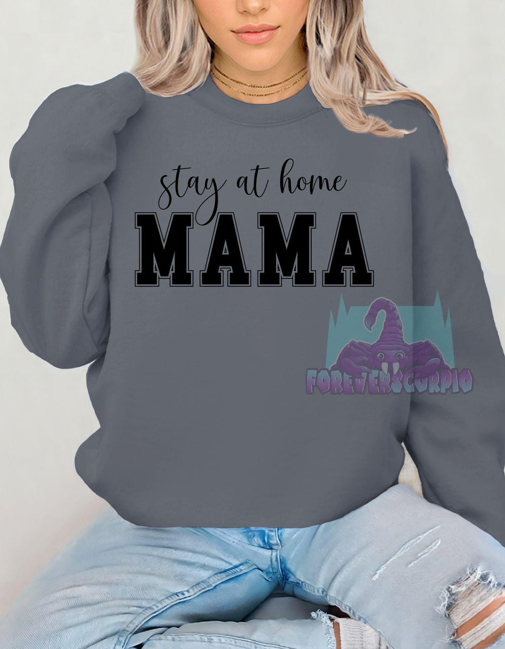 Stay at Home Mama Sweatshirt | Funny Mom Life Pullover | Cozy Mom Humor Shirt | Cute Gift for Stay at Home Moms