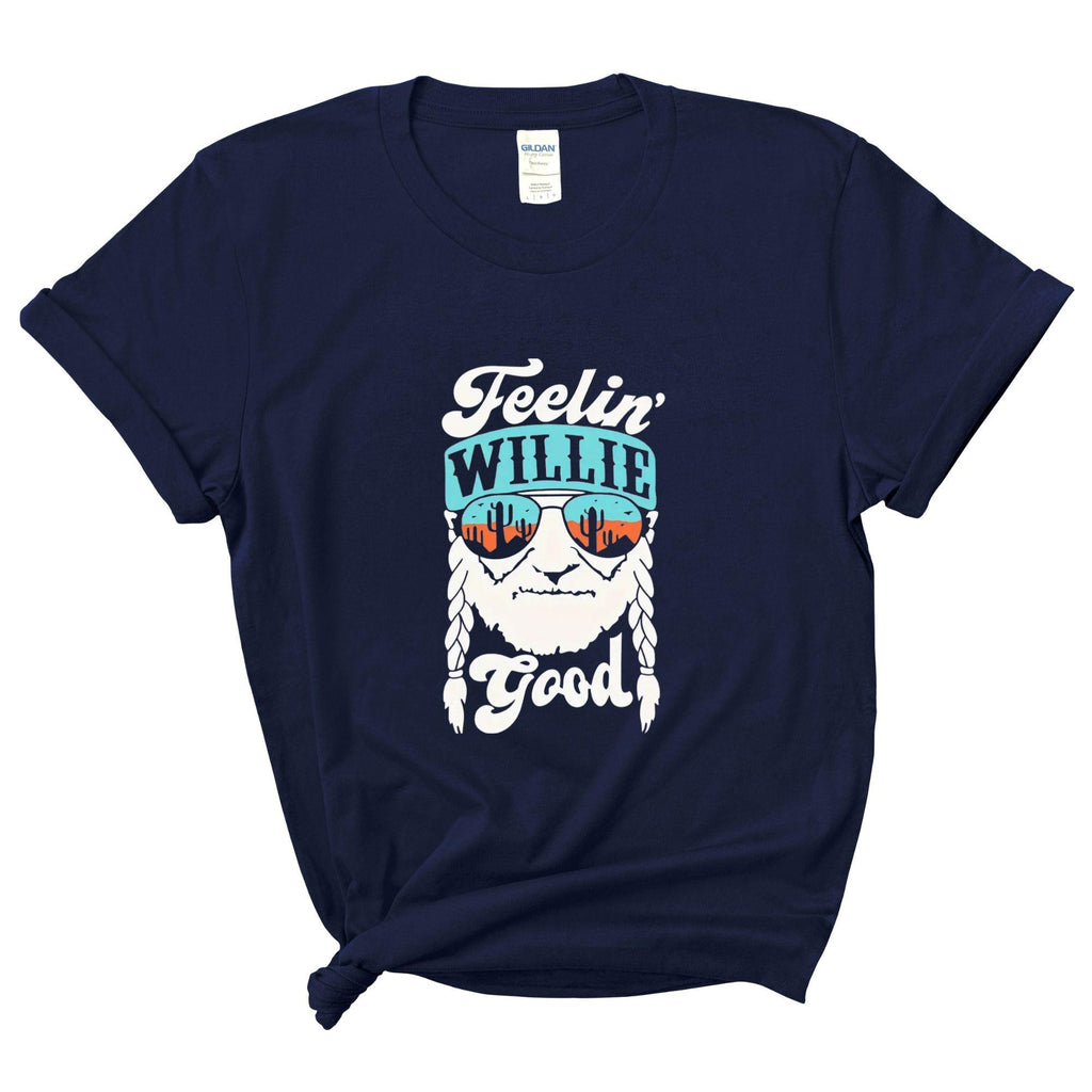 Retro Outlaw Shirt, Feelin' Willie Good T-Shirt, Funny Unisex Country Music Shirt, Outlaw Concert Tee, Rodeo Graphic T-Shirt