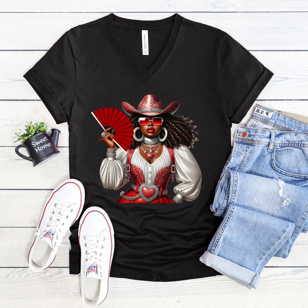 Where Them Fans At, Black Cowgirl T-Shirt, Trail Ride Rodeo Apparel, TikTok Dance Trend