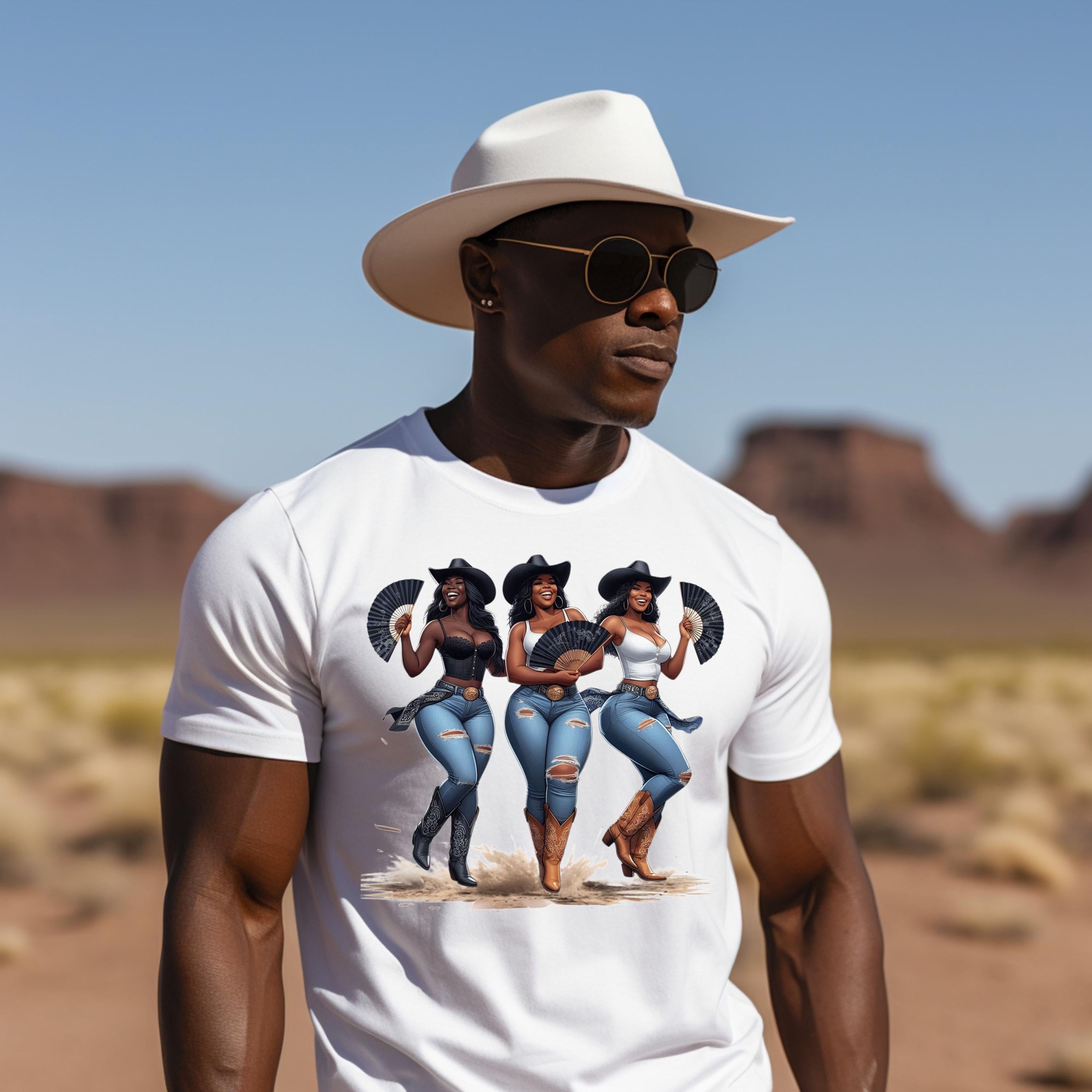 Boots On The Ground Black Cowgirl Cowboy T-Shirt,  Trail Ride Shirt, Where Them Fans At, TikTok Dance Trend Shirt