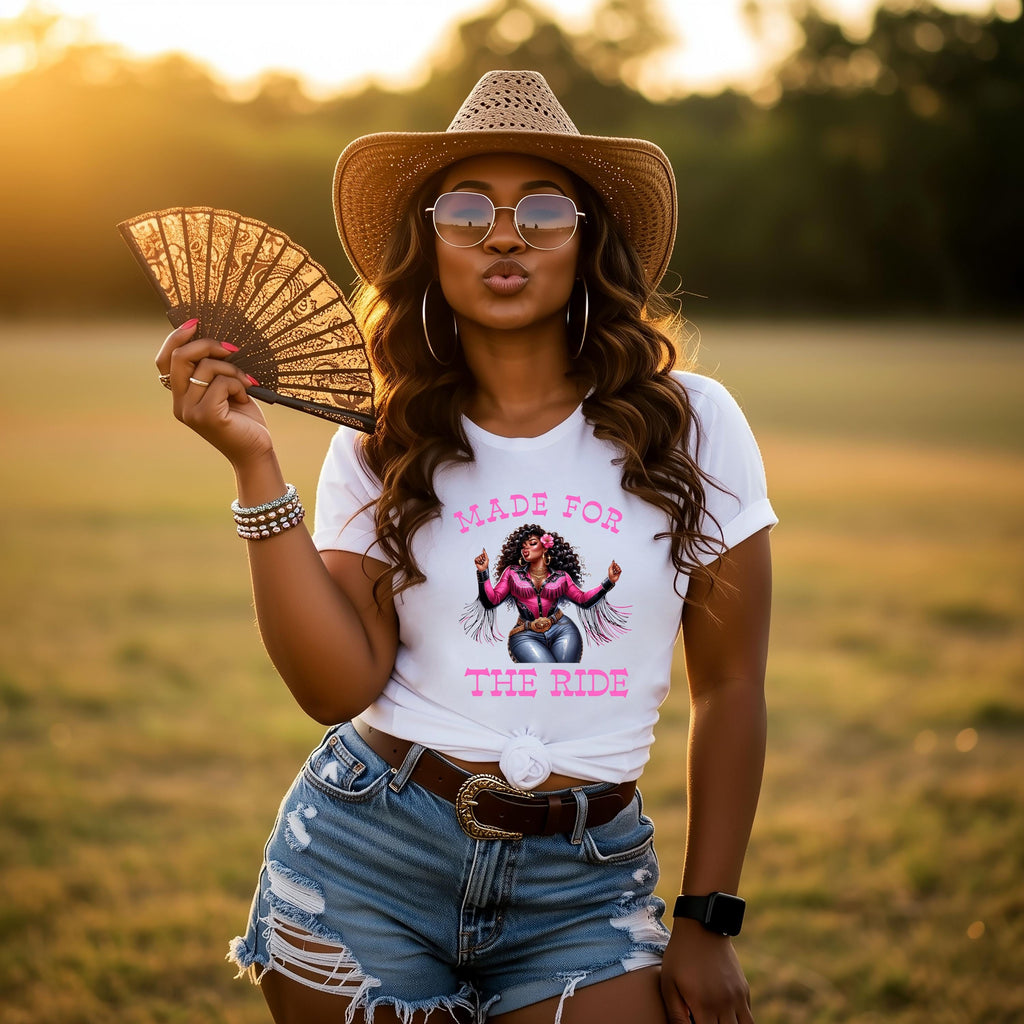 Black Cowgirl T-Shirt, TikTok Line Dance, Trail Ride Shirt, Where Them Fans At, Cute Cowgirl Shirt For Rodeo, Riding Club Shirt