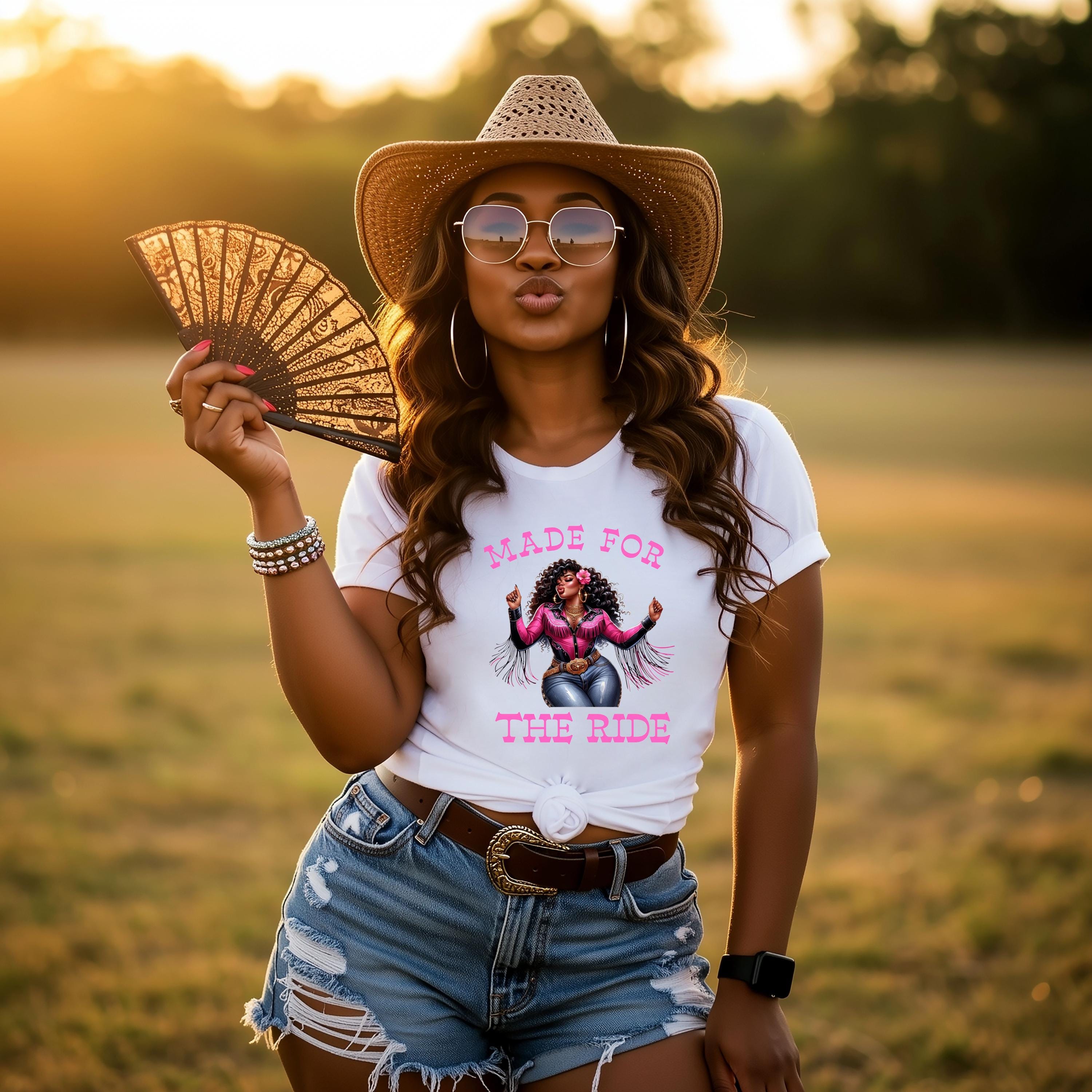 Black Cowgirl T-Shirt, TikTok Line Dance, Trail Ride Shirt, Where Them Fans At, Cute Cowgirl Shirt For Rodeo, Riding Club Shirt