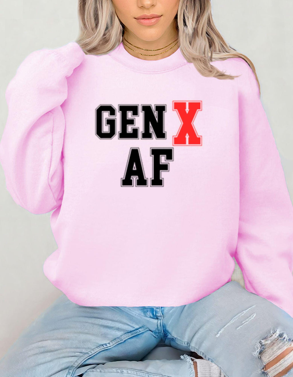 Gen X AF, Sweatshirt For Men and Women Born in the 60s and 70s, Funny Nostalgia Shirt, Gift for Gen X Mom or Dad, Feral Generation
