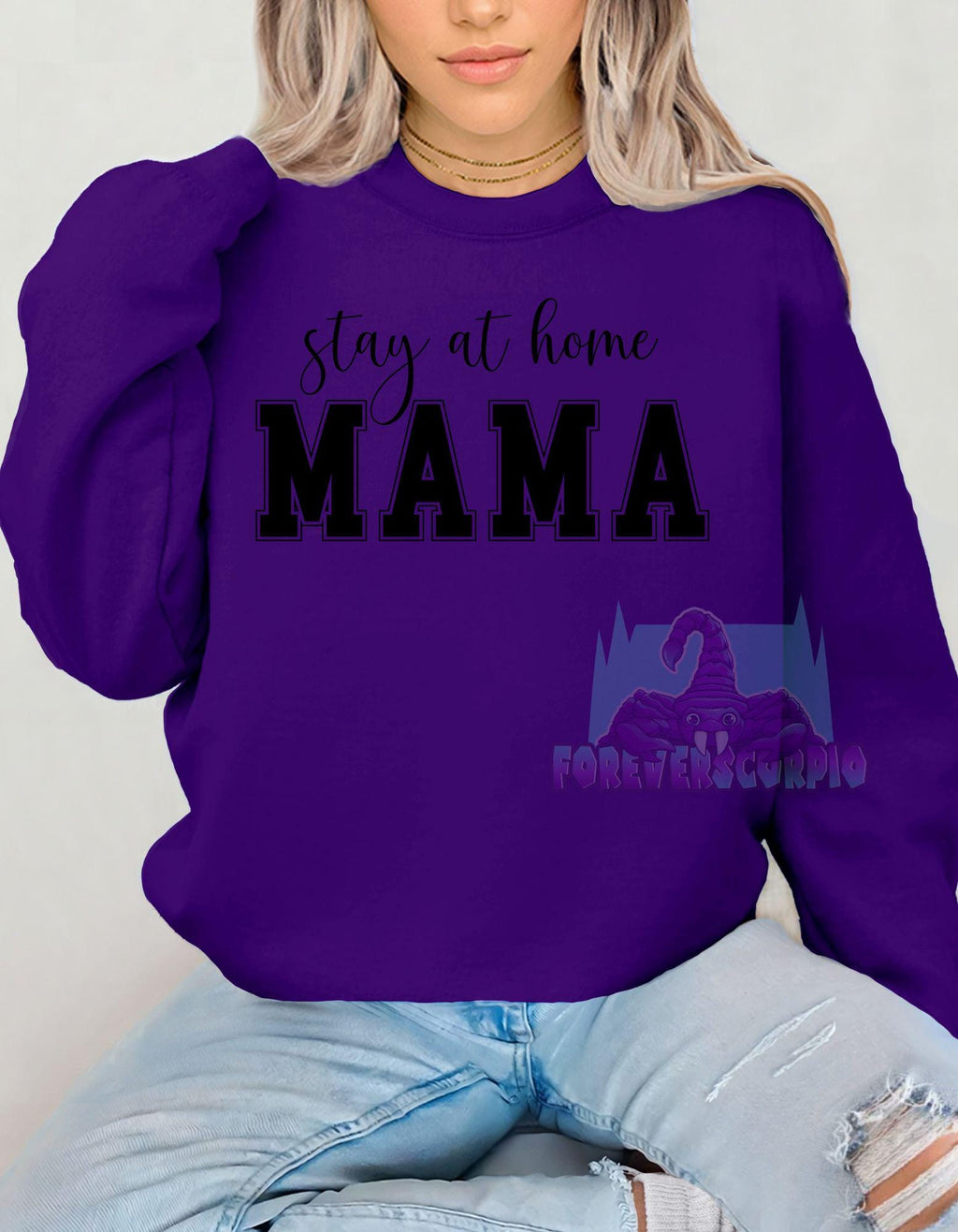 Stay at Home Mama Sweatshirt | Funny Mom Life Pullover | Cozy Mom Humor Shirt | Cute Gift for Stay at Home Moms