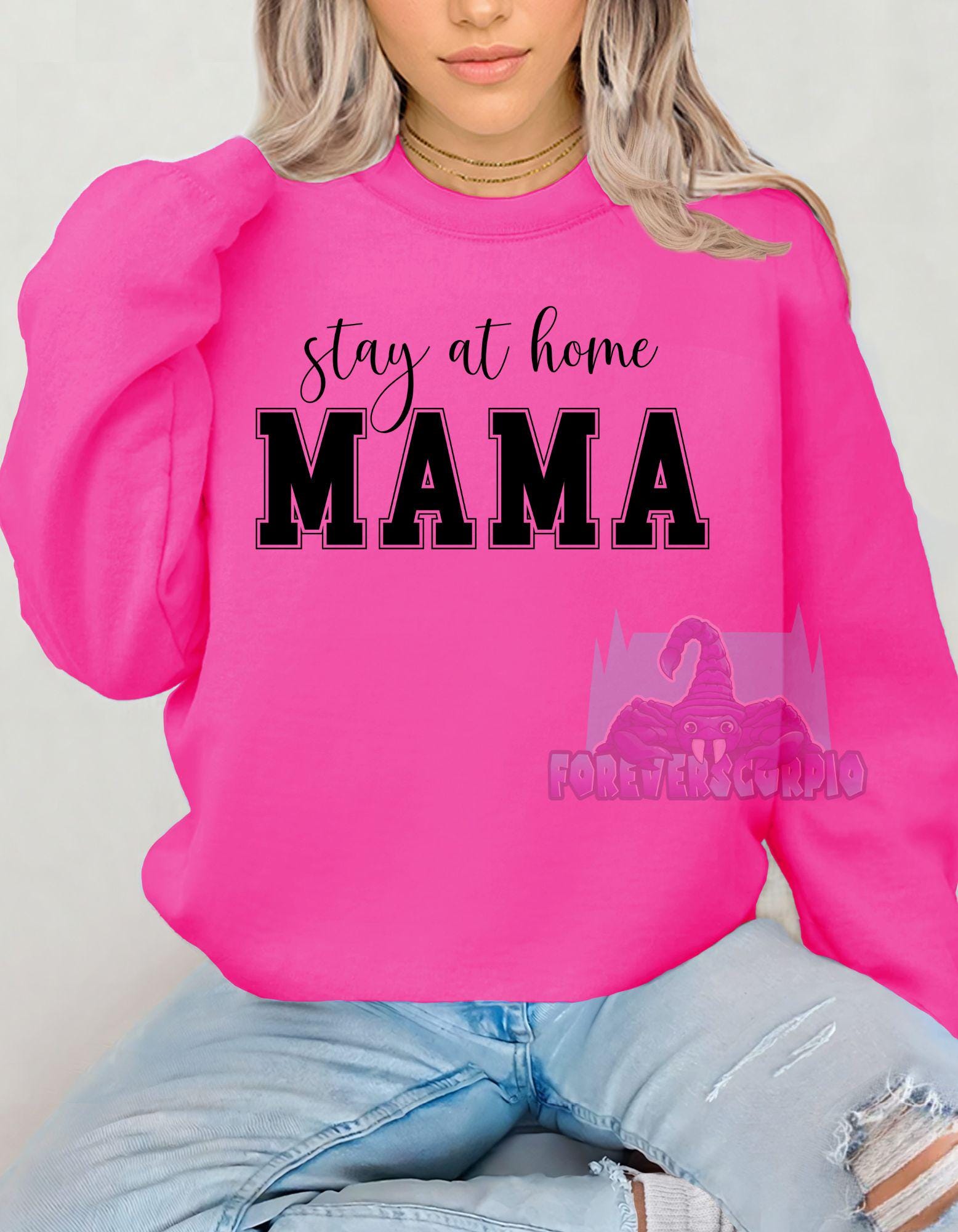 Stay at Home Mama Sweatshirt | Funny Mom Life Pullover | Cozy Mom Humor Shirt | Cute Gift for Stay at Home Moms