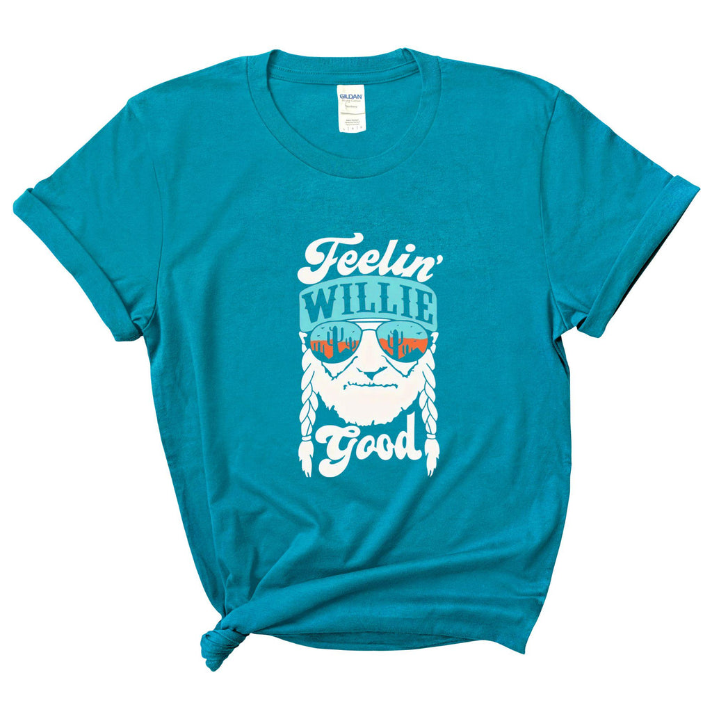 Retro Outlaw Shirt, Feelin' Willie Good T-Shirt, Funny Unisex Country Music Shirt, Outlaw Concert Tee, Rodeo Graphic T-Shirt