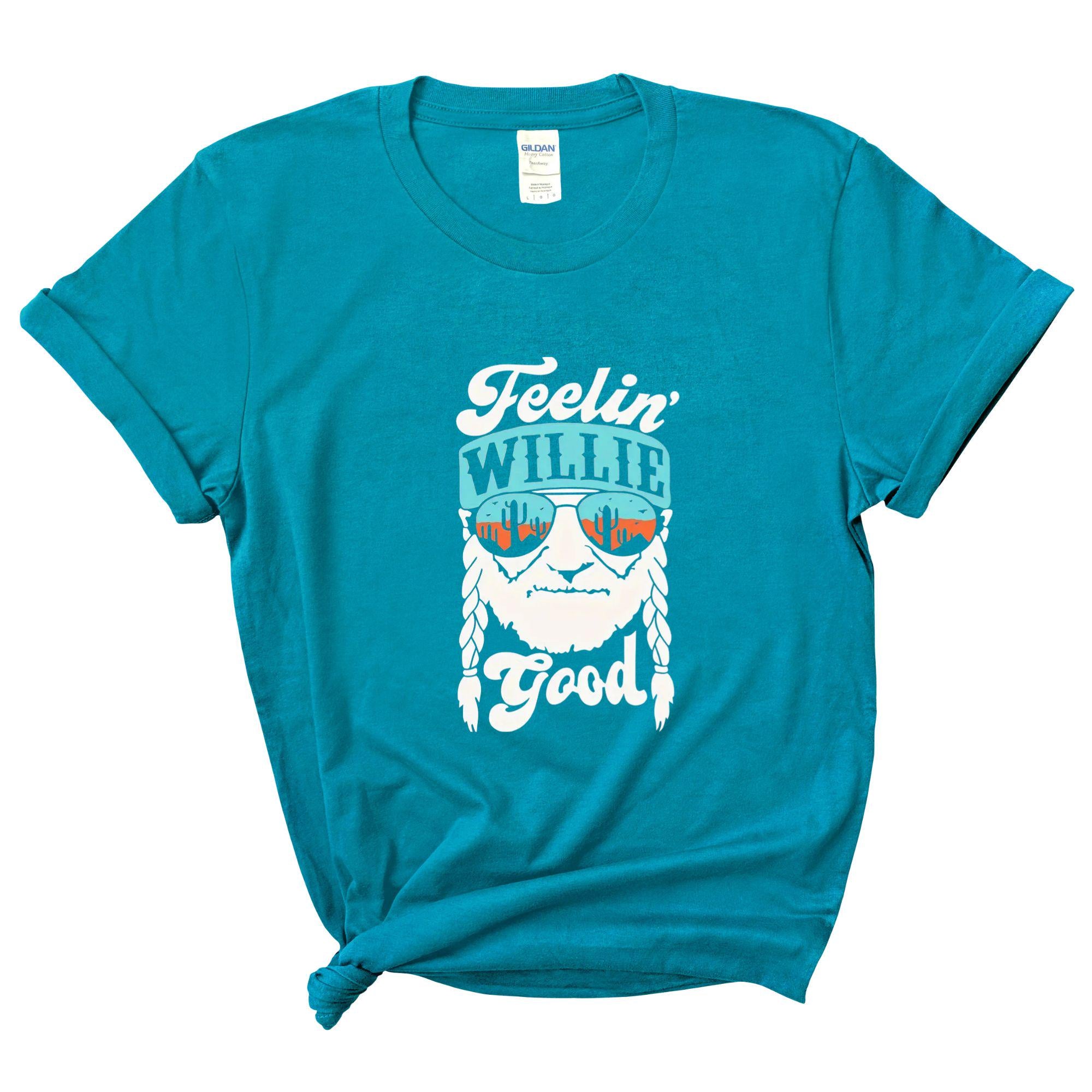 Retro Outlaw Shirt, Feelin' Willie Good T-Shirt, Funny Unisex Country Music Shirt, Outlaw Concert Tee, Rodeo Graphic T-Shirt