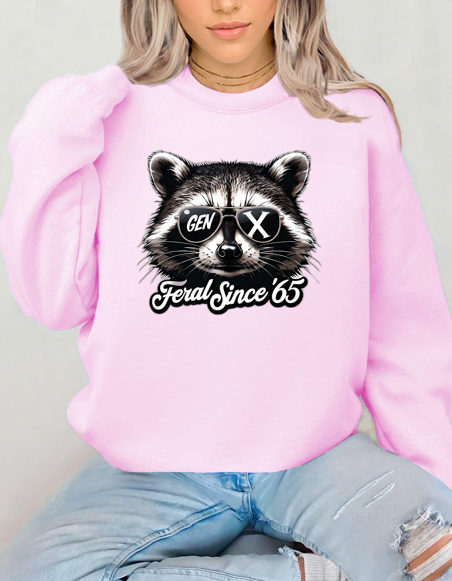 Gen X Birthday, Sweatshirt For Men and Women Born in the 60s and 70s, Funny Nostalgia Shirt, Gift for Mom or Dad, Feral Generation