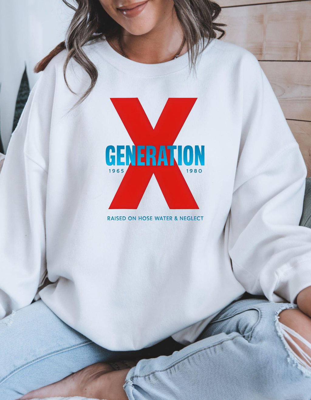 Generation X Sweatshirt | Funny Retro Crewneck for Men  Women Born 1965–1980 | Gen X Nostalgia Shirt